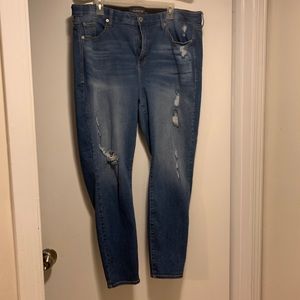 Torrid Medium Wash Sky High Distressed Skinny Jean